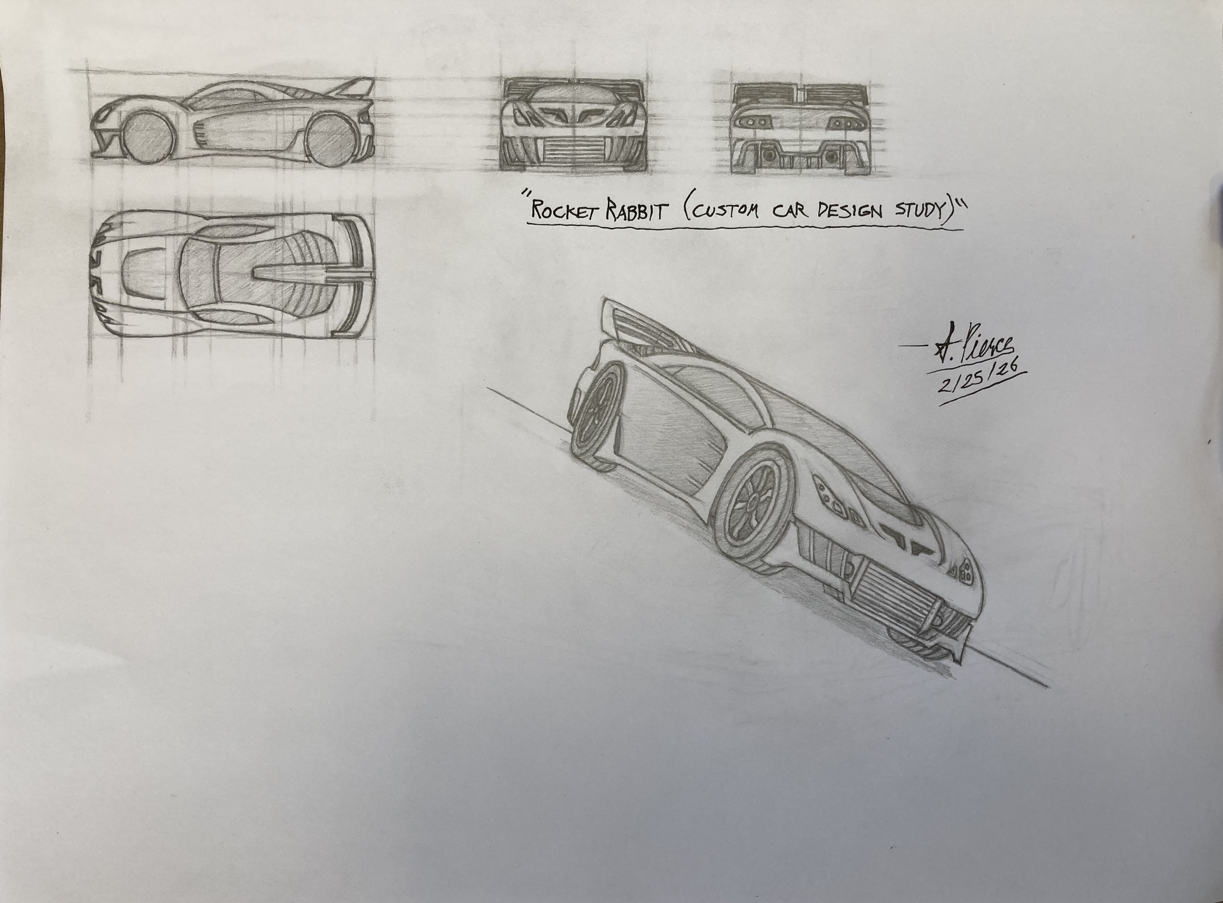 Rocket Rabbit (Custom Car Design Study for Mocha)